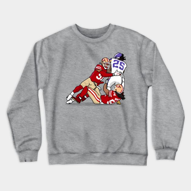 the dinamic duo linebacker Crewneck Sweatshirt by rsclvisual